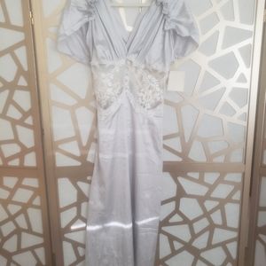 Satin and lace vintage gown